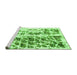 Sideview of Machine Washable Abstract Green Modern Area Rugs, wshabs773grn