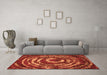 Machine Washable Abstract Orange Modern Area Rugs in a Living Room, wshabs774org