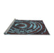 Sideview of Machine Washable Abstract Light Blue Modern Rug, wshabs774lblu