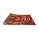 Sideview of Abstract Orange Modern Rug, abs774org