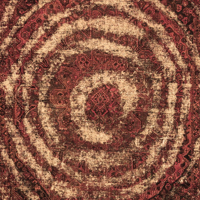 Machine Washable Abstract Brown Modern Rug, wshabs774brn