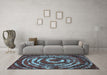 Machine Washable Abstract Light Blue Modern Rug in a Living Room, wshabs774lblu