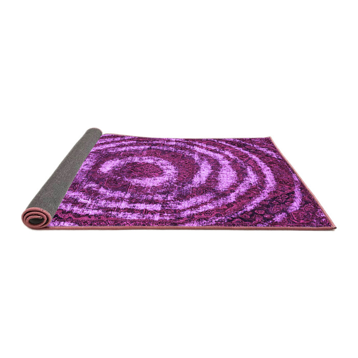 Sideview of Abstract Purple Modern Rug, abs774pur
