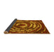 Sideview of Abstract Yellow Modern Rug, abs774yw