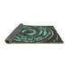 Sideview of Abstract Turquoise Modern Rug, abs774turq