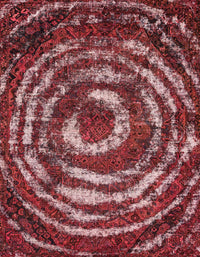 Machine Washable Abstract Red Rug, wshabs774