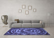 Machine Washable Abstract Blue Modern Rug in a Living Room, wshabs774blu