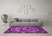 Machine Washable Abstract Purple Modern Area Rugs in a Living Room, wshabs774pur