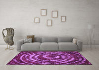 Machine Washable Abstract Purple Modern Rug, wshabs774pur