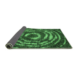 Sideview of Abstract Emerald Green Modern Rug, abs774emgrn