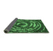 Sideview of Abstract Emerald Green Modern Rug, abs774emgrn