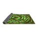 Sideview of Abstract Green Modern Rug, abs774grn