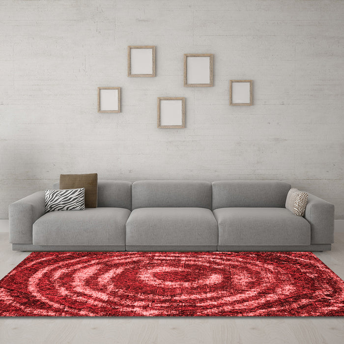 Modern Red Washable Rugs