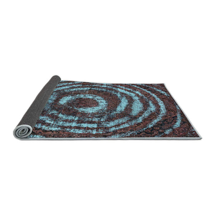 Sideview of Abstract Light Blue Modern Rug, abs774lblu