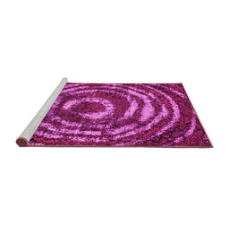 Sideview of Machine Washable Abstract Pink Modern Rug, wshabs774pnk