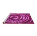 Sideview of Machine Washable Abstract Pink Modern Rug, wshabs774pnk