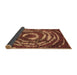 Sideview of Abstract Brown Modern Rug, abs774brn