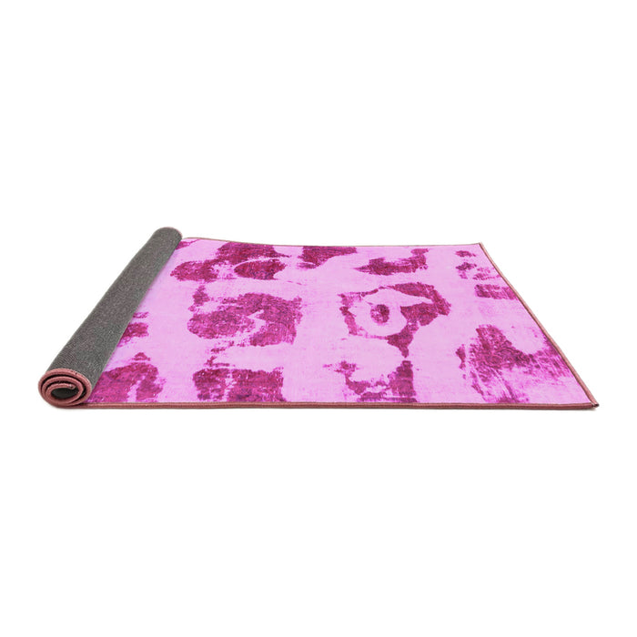Sideview of Abstract Pink Modern Rug, abs775pnk