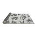 Sideview of Abstract Gray Modern Rug, abs775gry