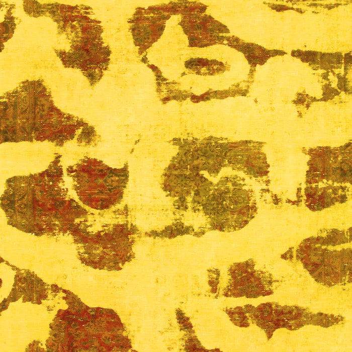 Abstract Yellow Modern Rug, abs775yw