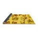 Sideview of Abstract Yellow Modern Rug, abs775yw