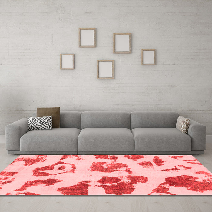 Modern Red Washable Rugs