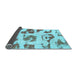 Sideview of Abstract Light Blue Modern Rug, abs775lblu