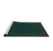 Sideview of Machine Washable Abstract Deep Teal Green Rug, wshabs776