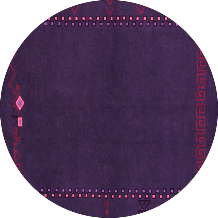 Round Machine Washable Abstract Pink Modern Rug, wshabs776pnk