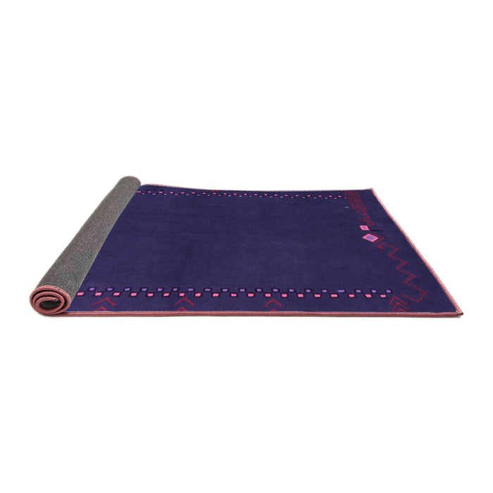 Sideview of Abstract Purple Modern Rug, abs776pur