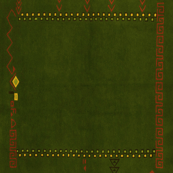 Square Machine Washable Abstract Yellow Modern Rug, wshabs776yw