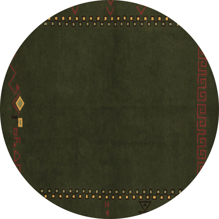 Round Machine Washable Abstract Brown Modern Rug, wshabs776brn