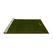 Sideview of Machine Washable Abstract Yellow Modern Rug, wshabs776yw