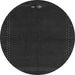 Round Abstract Gray Modern Rug, abs776gry