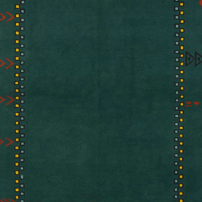 Machine Washable Abstract Deep Teal Green Rug, wshabs776