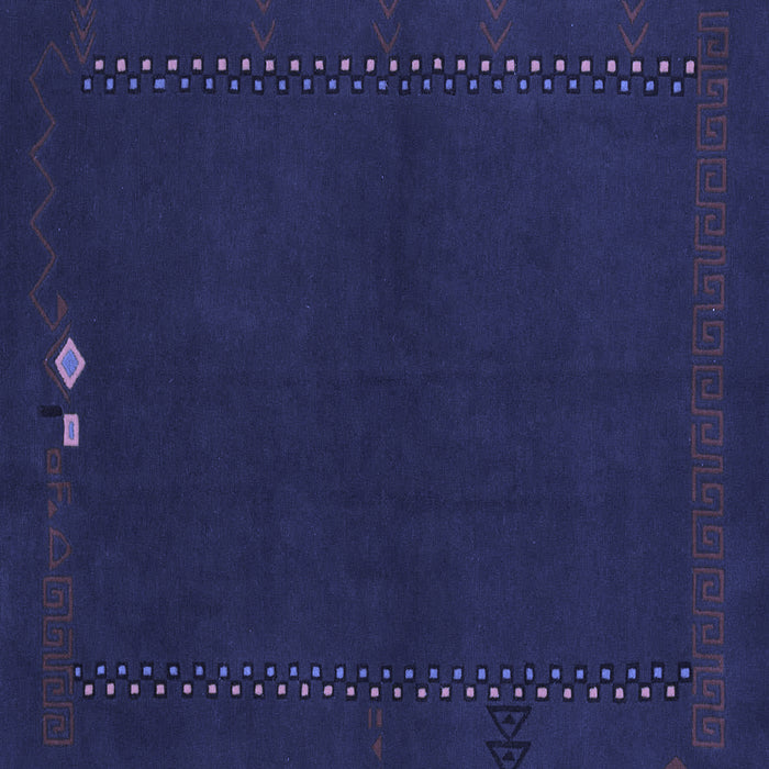 Square Abstract Blue Modern Rug, abs776blu