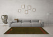 Machine Washable Abstract Orange Modern Area Rugs in a Living Room, wshabs776org