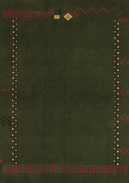 Abstract Brown Modern Rug, abs776brn