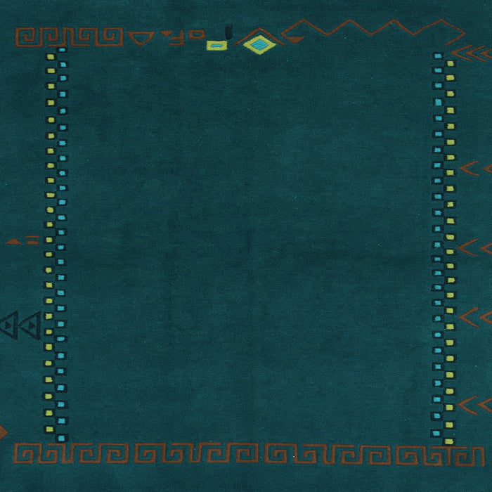 Square Machine Washable Abstract Light Blue Modern Rug, wshabs776lblu