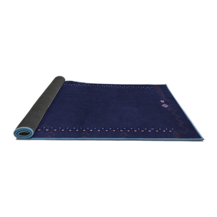 Sideview of Abstract Blue Modern Rug, abs776blu