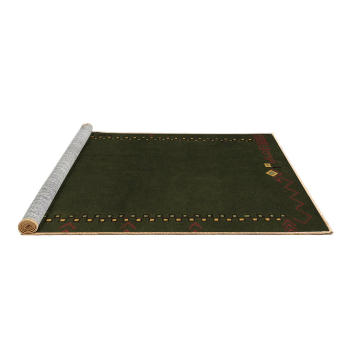 Sideview of Machine Washable Abstract Brown Modern Rug, wshabs776brn