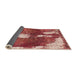 Sideview of Abstract Red Modern Rug, abs777