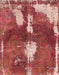 Machine Washable Abstract Red Rug, wshabs777