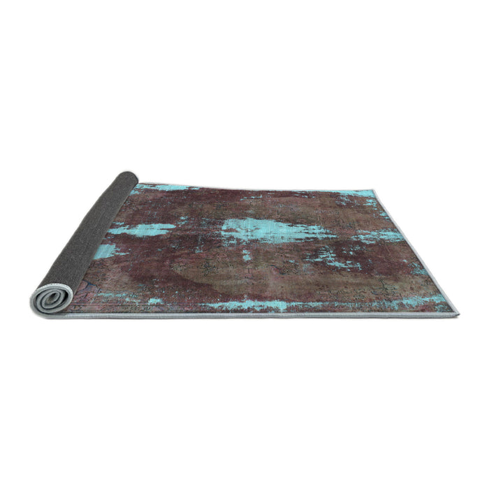 Sideview of Abstract Light Blue Modern Rug, abs777lblu