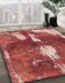 Abstract Red Modern Rug in Family Room, abs777