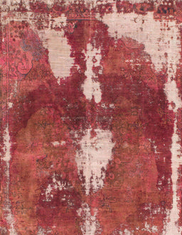 Abstract Red Modern Rug, abs777