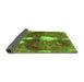 Sideview of Abstract Green Modern Rug, abs777grn