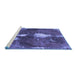 Sideview of Machine Washable Abstract Blue Modern Rug, wshabs777blu