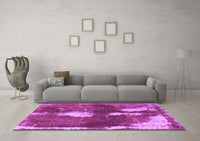 Machine Washable Abstract Purple Modern Rug, wshabs777pur