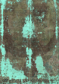 Abstract Turquoise Modern Rug, abs777turq